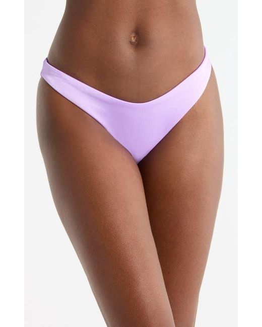 Maaji Women's Purple Lilac Splendor Metallic Reversible Swim Bottoms