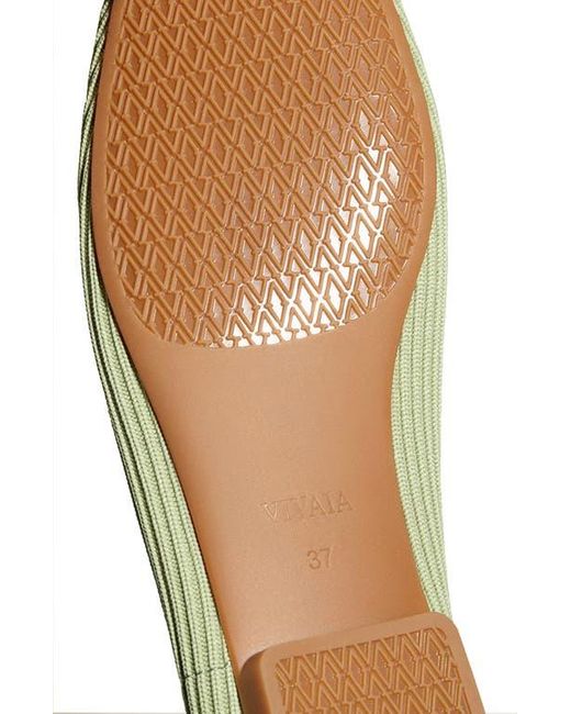VIVAIA Green Square-Toe V-Cut Flats