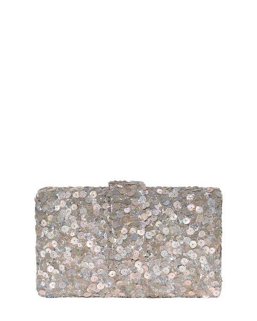 Simitri Gray Classic Sequin Kitsch Clutch
