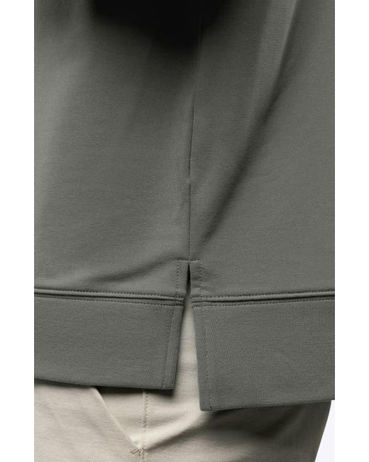 Cuts Gray Hyperloop Split Hem Sweatshirt for men
