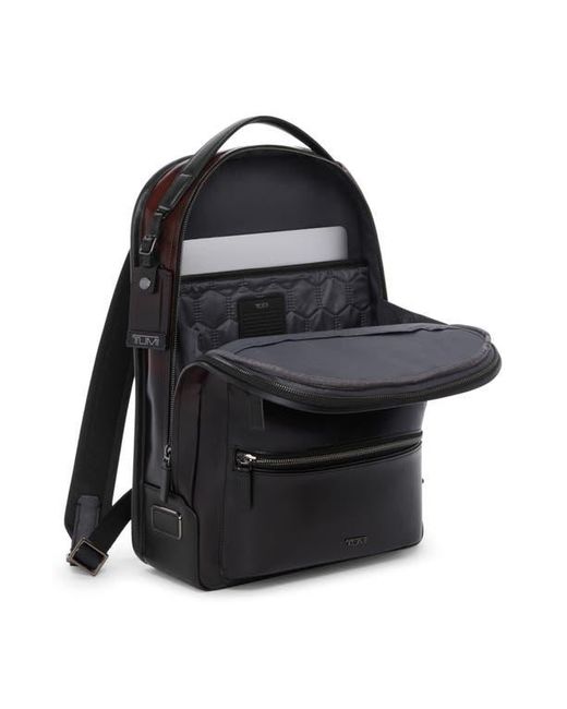 Tumi Black Bradner Leather Backpack for men