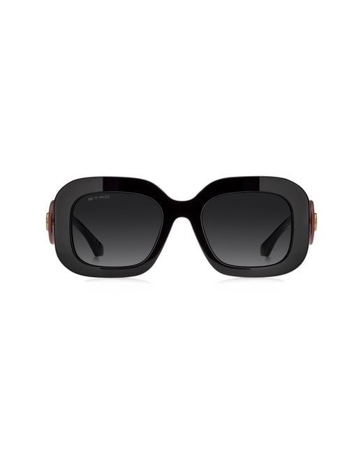 Etro Black 52Mm Gradient Rectangular Sunglasses