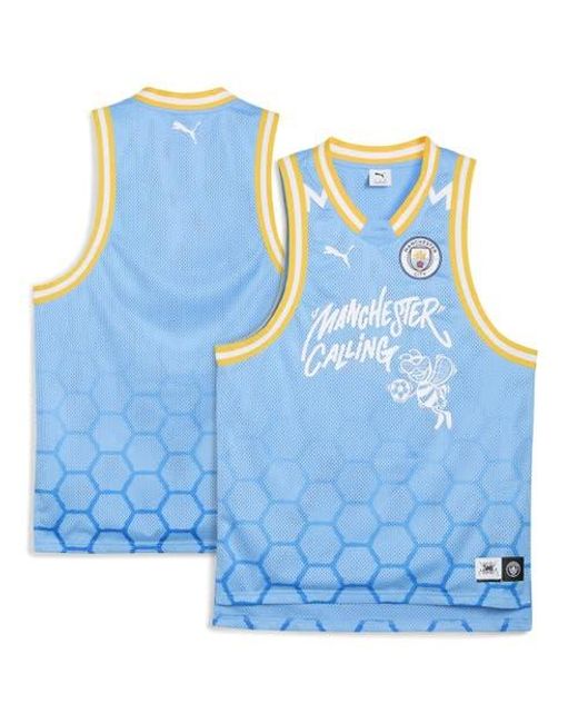 PUMA Blue Manchester City 2025 Fifa Club World Cup Drycell Basketball Jersey for men