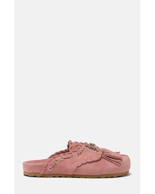 Scarosso Pink Flora Mules
