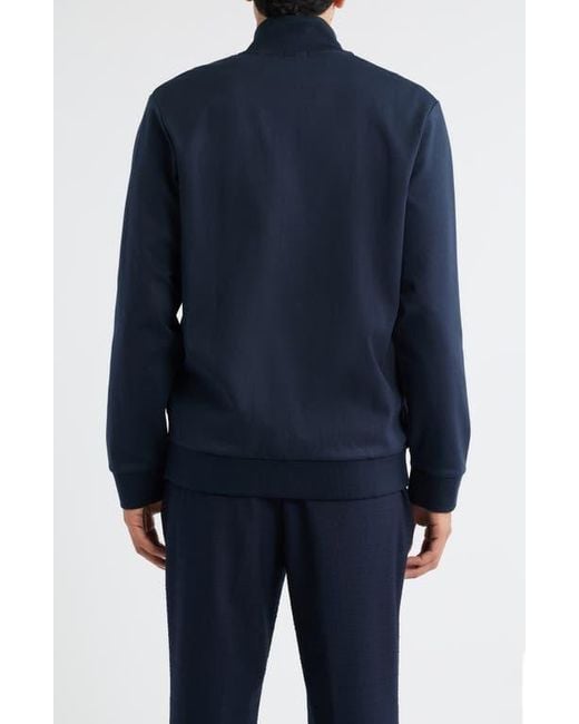 Boss Blue Shepherd Knit Zip Jacket for men