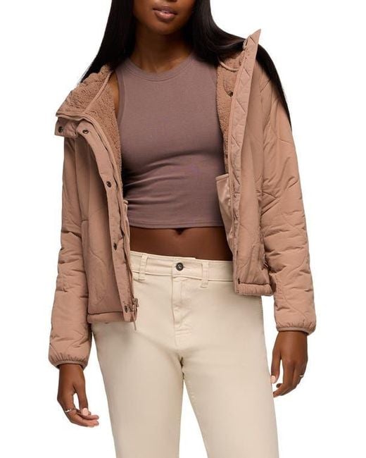 Prana Brown Encinitas Quilted Jacket
