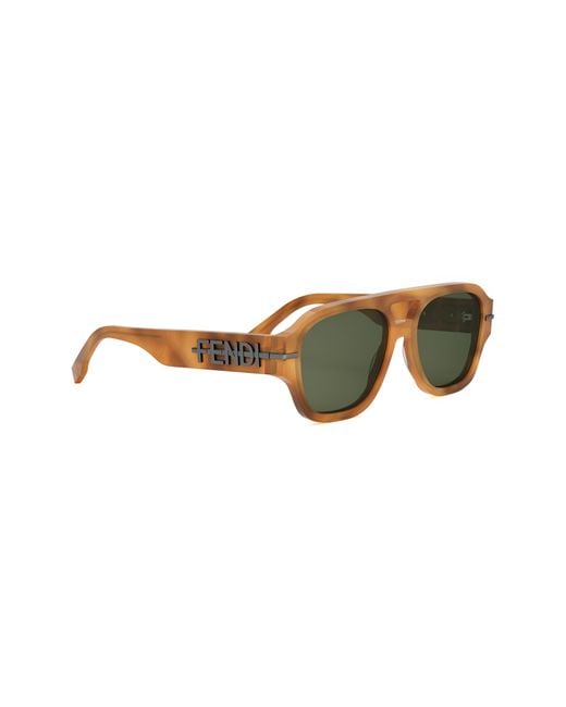 Fendi Multicolor The Graphy 55mm Geometric Sunglasses for men