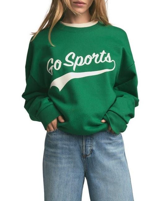 FAVORITE DAUGHTER Green Go Sports Sweatshirt
