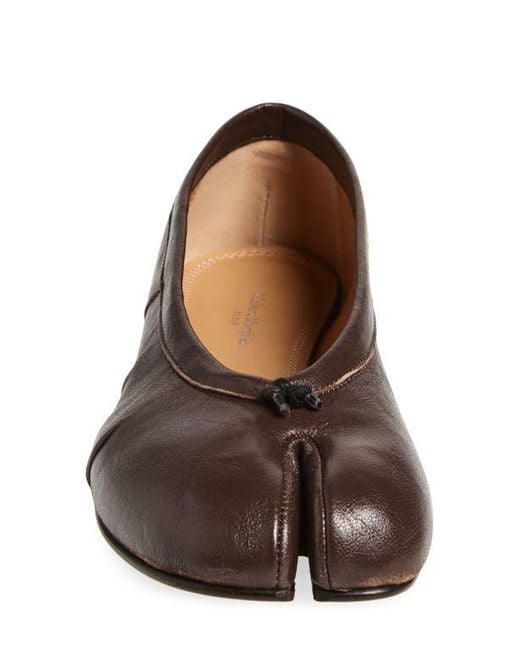 Maison Margiela Brown Tabi Ballerina Flat