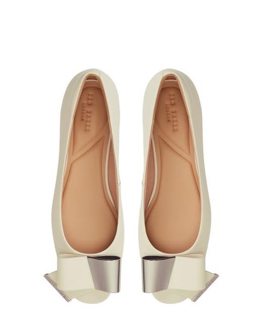 Ted Baker Natural Daria Bow Flat