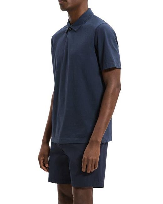 Theory Blue One Button Polo for men