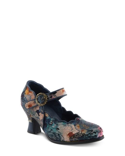 Spring Step Blue Adodora Mary Jane Pump