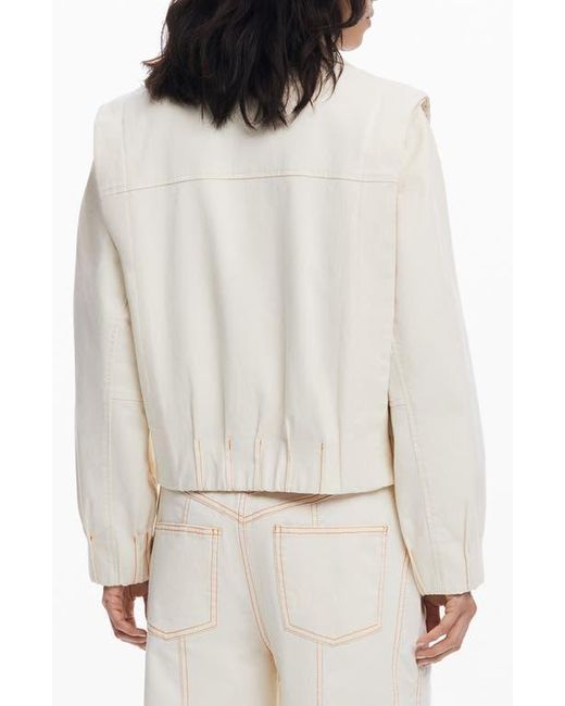 Desigual Natural Double Breasted Crop Jacket