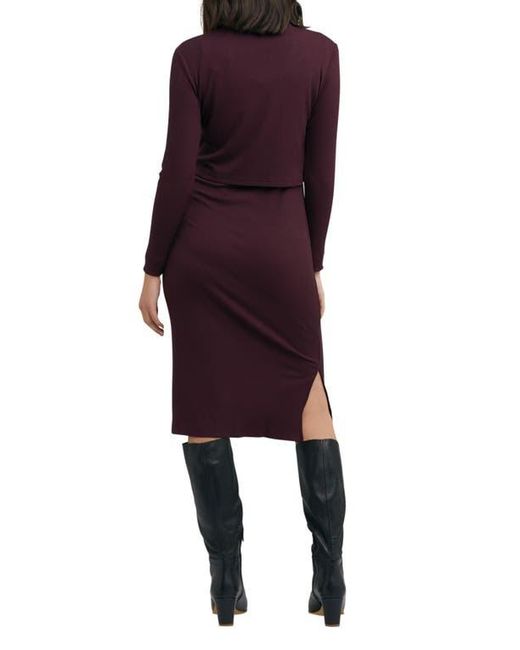 Ripe Maternity Black Ruby Rib Dress