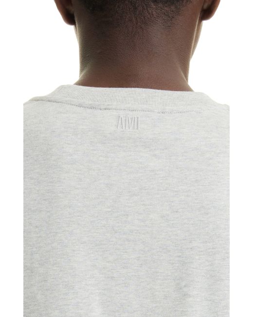 AMI White Ami De Coeur Organic Cotton T-shirt for men