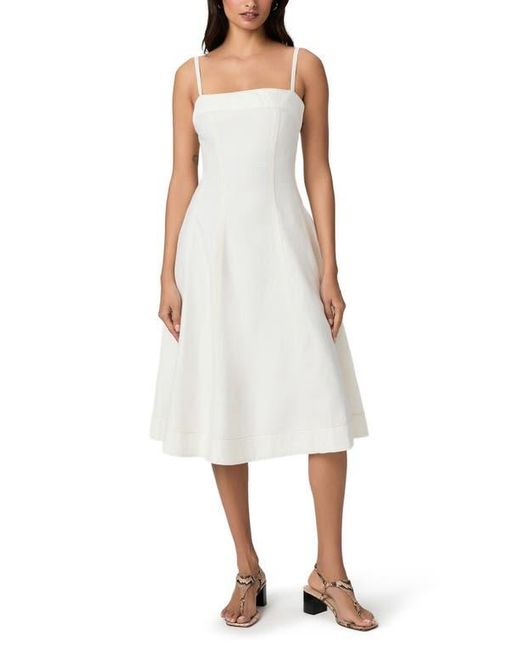 paige white denim dress PAIGE Women's mayslie Denim mini Dress Button Front Utility Pockets in Blank Canvas, 8 at Amazon Women's Clothing store