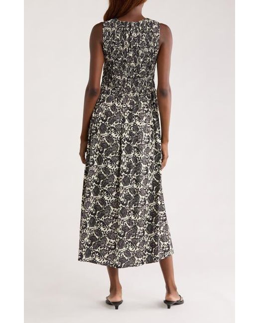MELLODAY Multicolor Smocked Sleeveless Maxi Dress