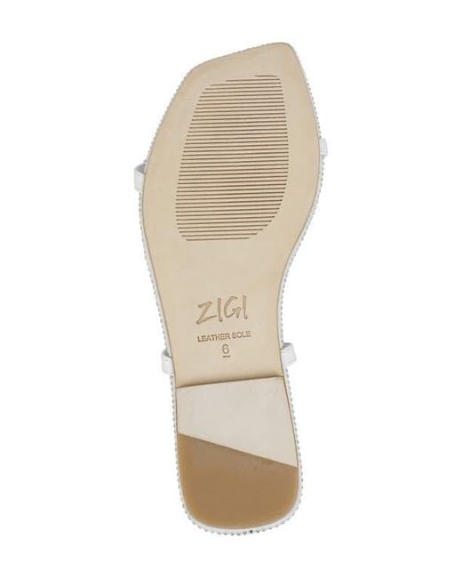 Zigi White Two-Strap Sandal