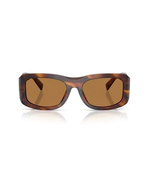 Dolce & Gabbana Brown 57Mm Rectangular Sunglasses for men