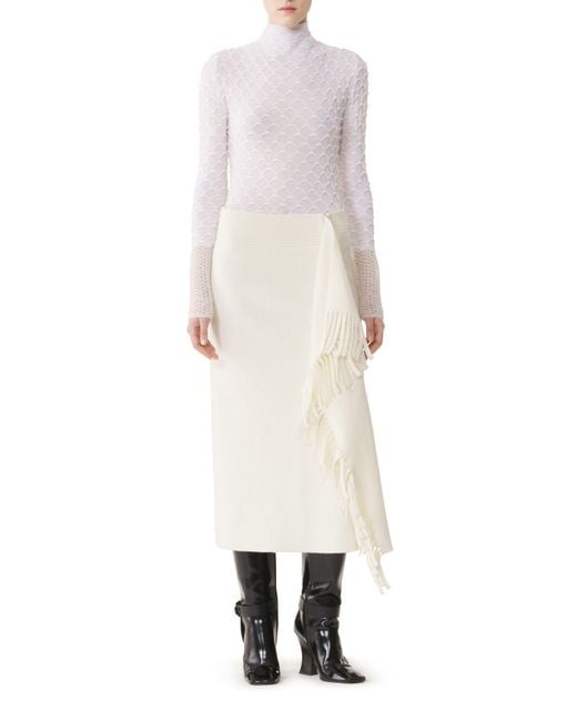 Lanvin White High-Neck Top