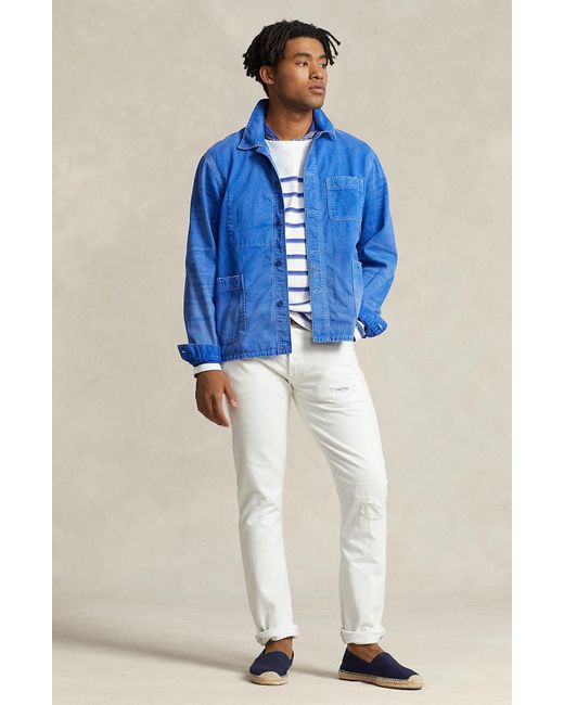 Polo Ralph Lauren Blue Rustic Cotton Denim Jacket for men