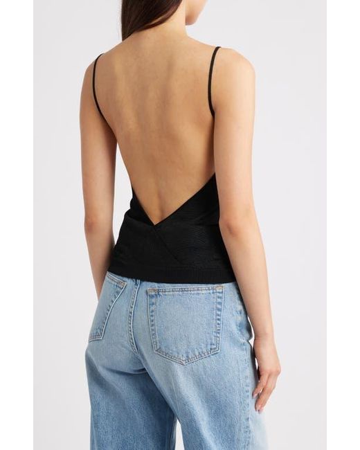 EMILY DAWN LONG Black Kipling Backless Viscose Tank
