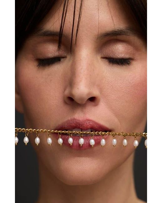st. Moran White Vicentina Freshwater Pearl Necklace