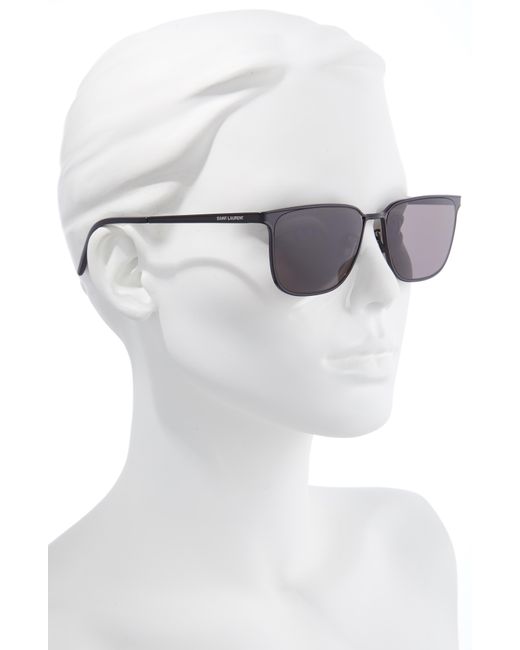 Saint Laurent Brown 56mm Cat Eye Sunglasses