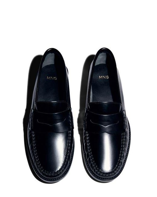 Mango Black Penny Loafer