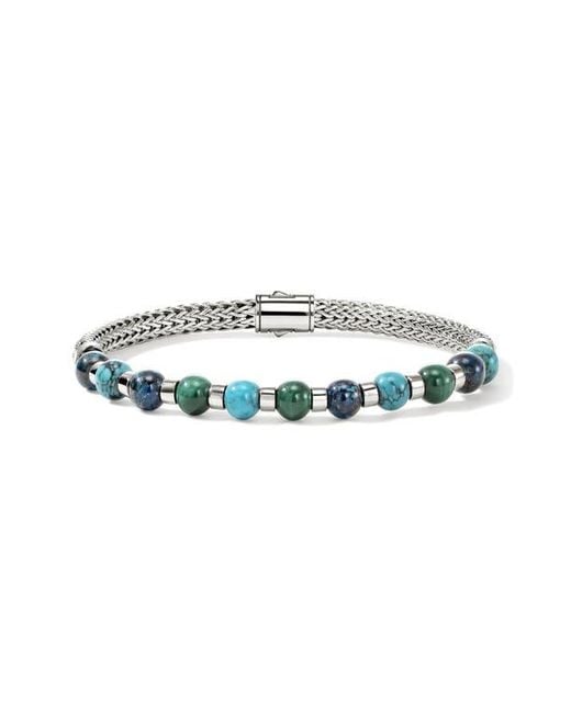 John Hardy Blue Beaded Chain Bracelet