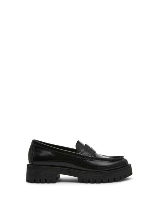 Steve Madden Black Langsten Platform Penny Loafer