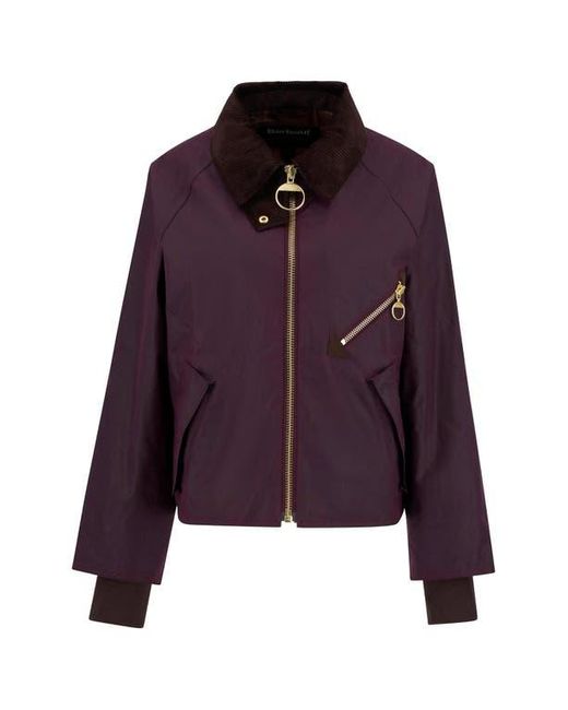 Barbour Purple Arlene Water Repellent Waxed Jacket