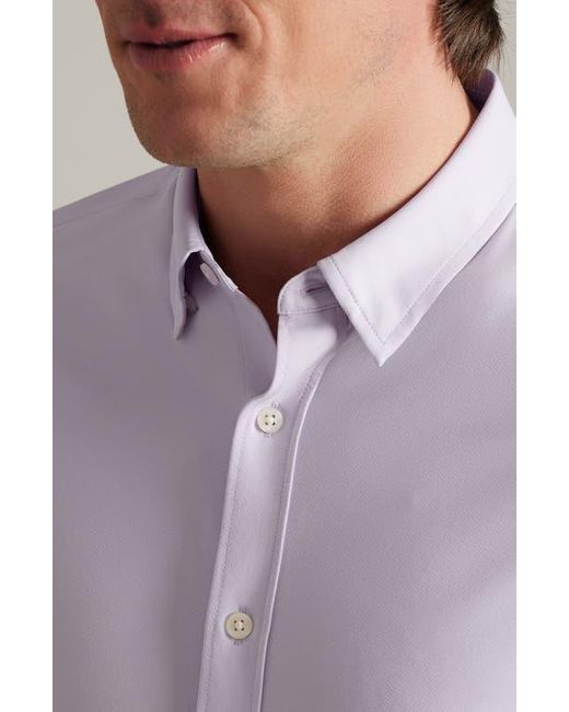 Rhone Purple Commuter Short Sleeve Button-Up Shirt for men
