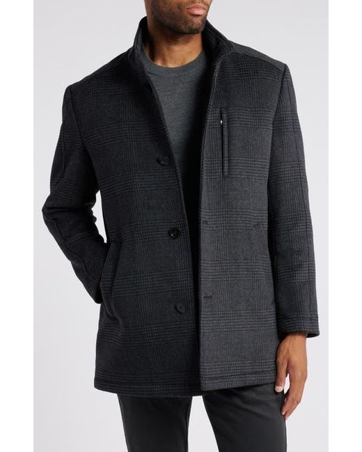 Johnston & Murphy Black Upton Car Coat With Removable Bib for men