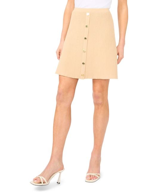 Halogen® Natural Rib A-Line Miniskirt