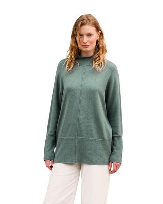 Celtic & Co. Green Drape Funnel Neck Sweater