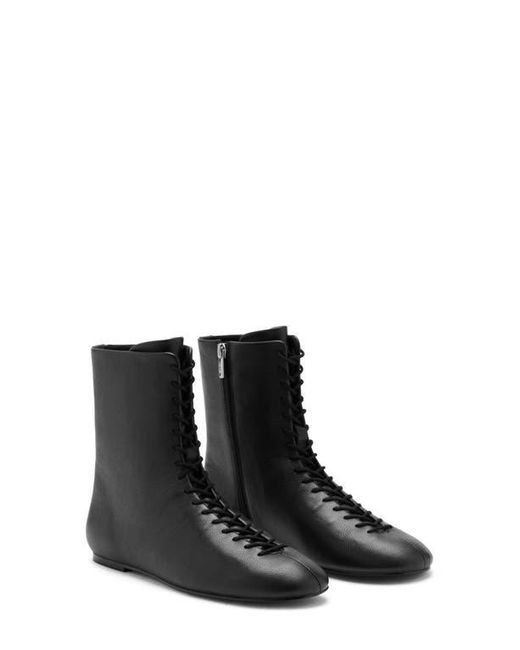 Mango Black Lace Up Bootie