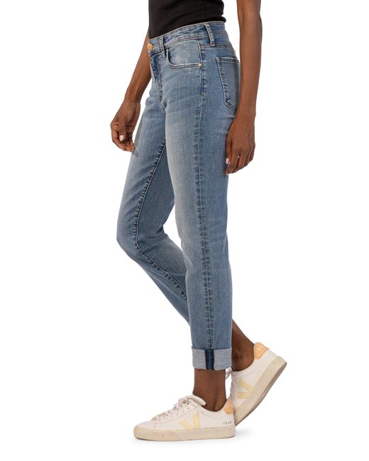 Kut From The Kloth Blue Catherine Mid Rise Boyfriend Jeans