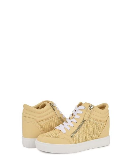 Nine West Natural Tons Lace-Up Wedge Sneaker