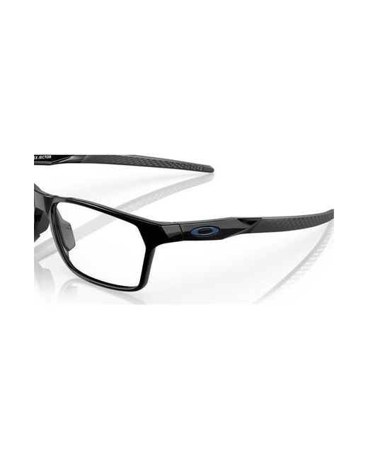 Oakley Black 55Mm Rectangle Optical Glasses for men