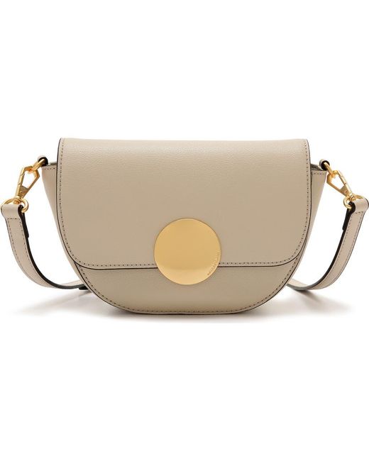 orYANY Natural Lottie Leather Saddle Crossbody Bag