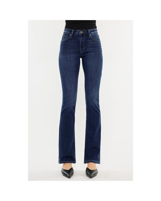 Kancan Blue Denver Essentials High Rise Bootcut Jeans