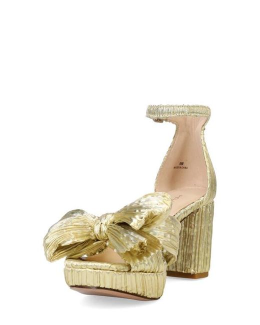 Pelle Moda Metallic Amalie Ankle Strap Platform Sandal