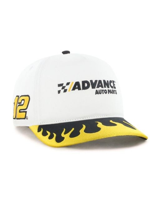 '47 Yellow Ryan Blaney Flame Hitch Adjustable Hat for men