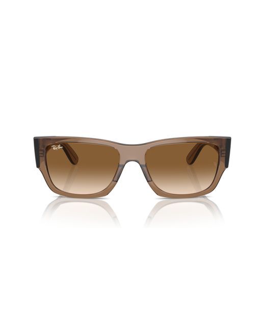 Ray-Ban Natural Carlos 56mm Gradient Rectangular Sunglasses for men