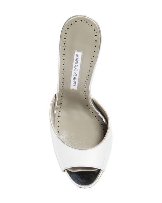 Manolo Blahnik Metallic Astucla Sandal