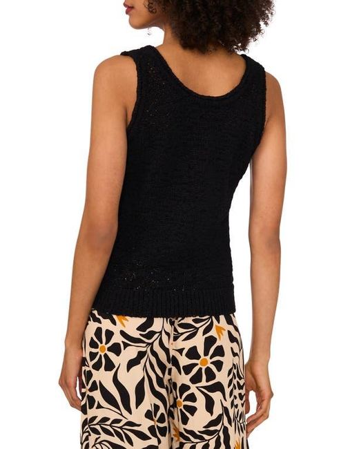 1.STATE Black Open Stitch Sweater Tank