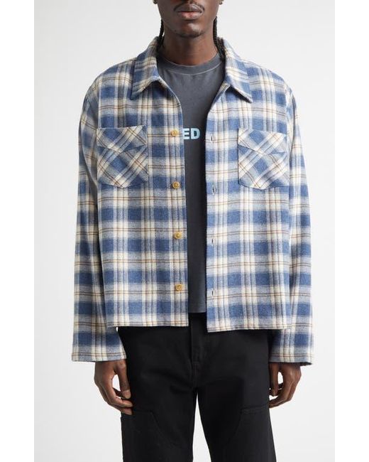 Stockholm Surfboard Club Club Plaid Overshirt in Blue for Men | Lyst