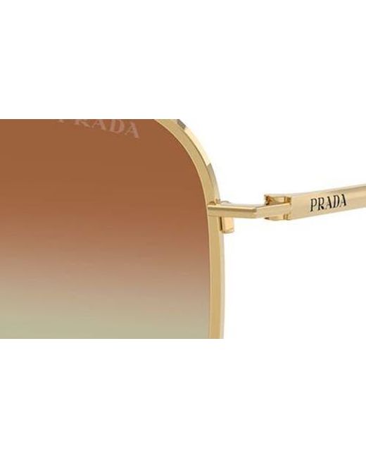 Prada Natural 54Mm Square Sunglasses