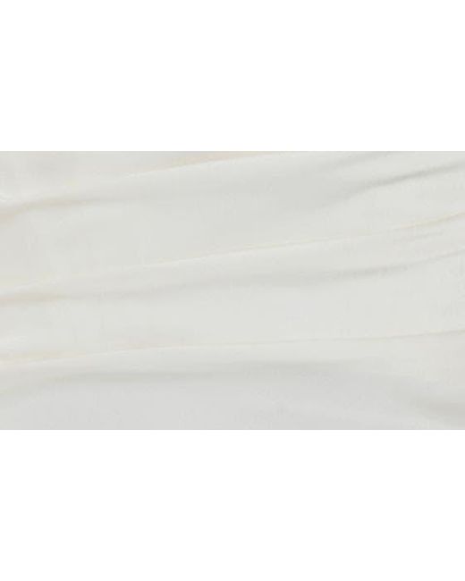 House Of Cb White Toira Long Sleeve Satin Corset Minidress